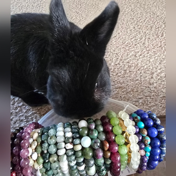 10mm Rhodochrosite With Shell Heart Bracelet - Picture 5 of 6
